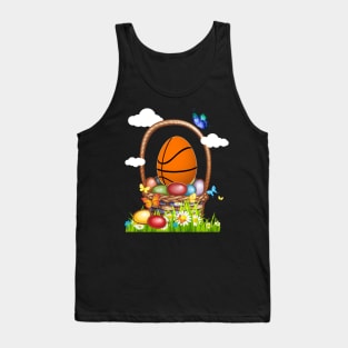 Funny Basketball Egg Easter Tank Top